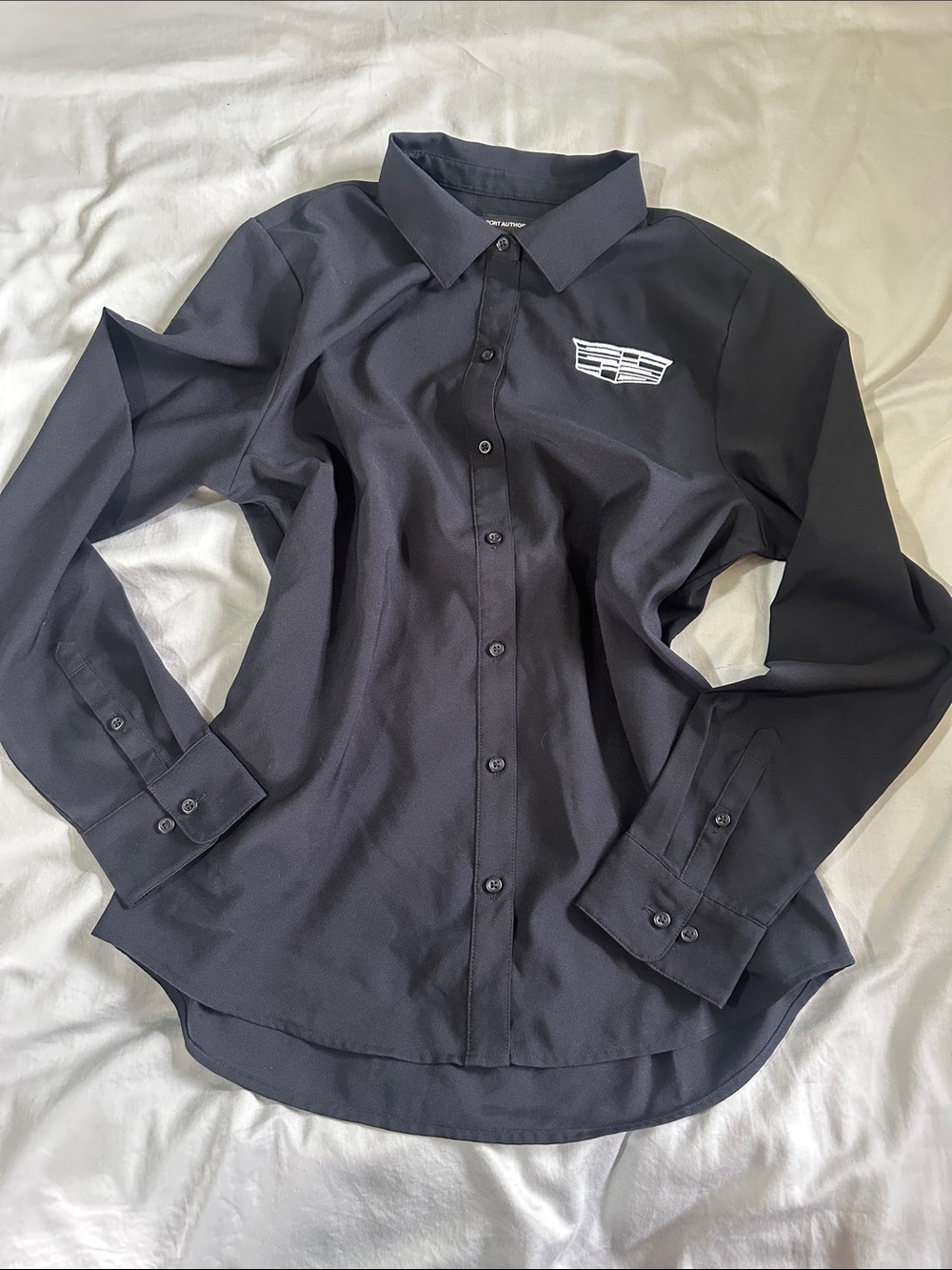 Cadillac Button-Up Shirt with Embroidered Logo
